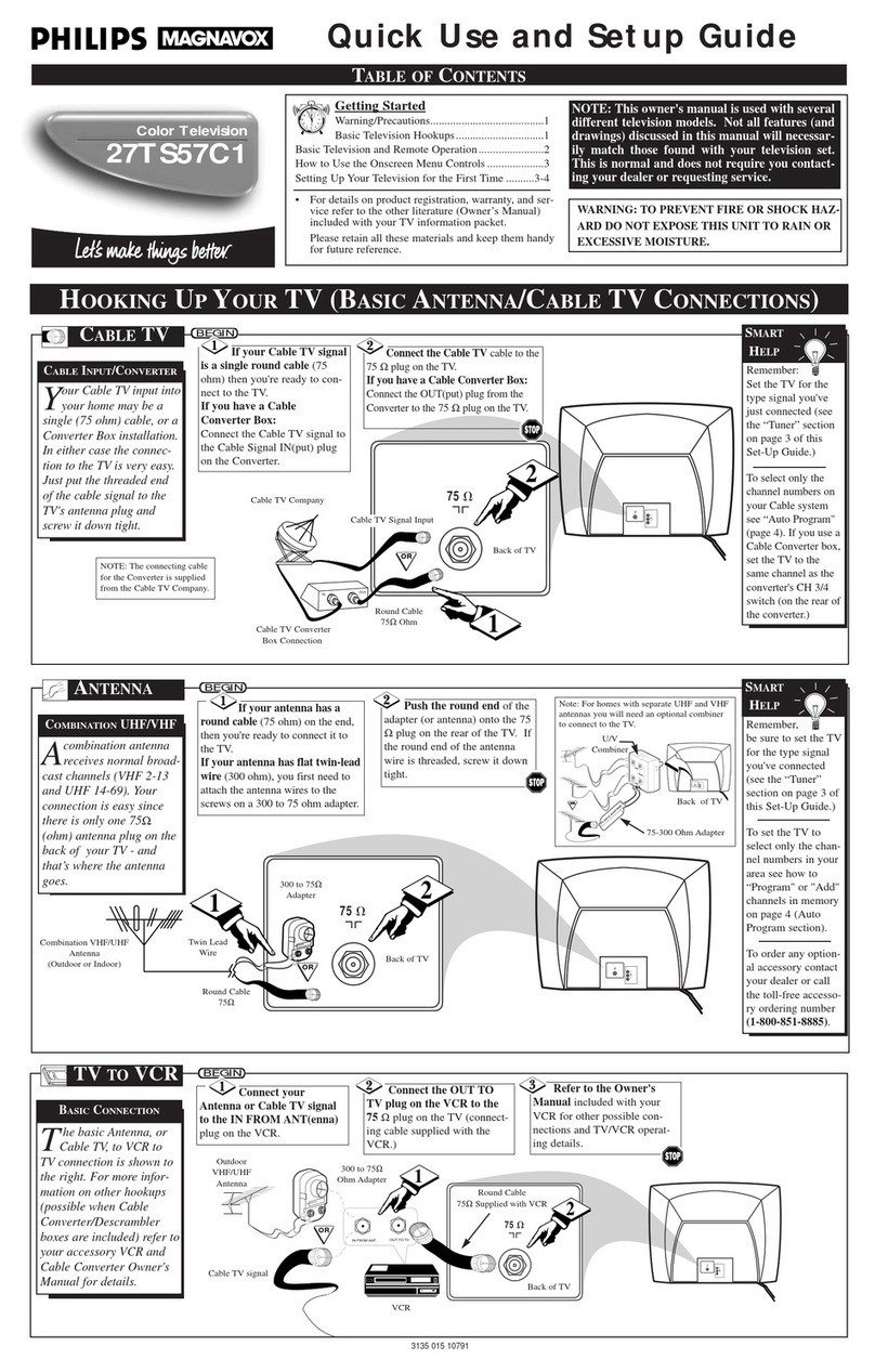 Philips MAGNAVOX 27TS57C1 User manual