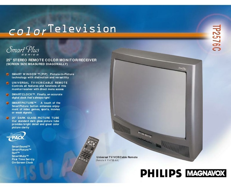 Philips COLOR TV 25 INCH TABLE TP2576C User manual