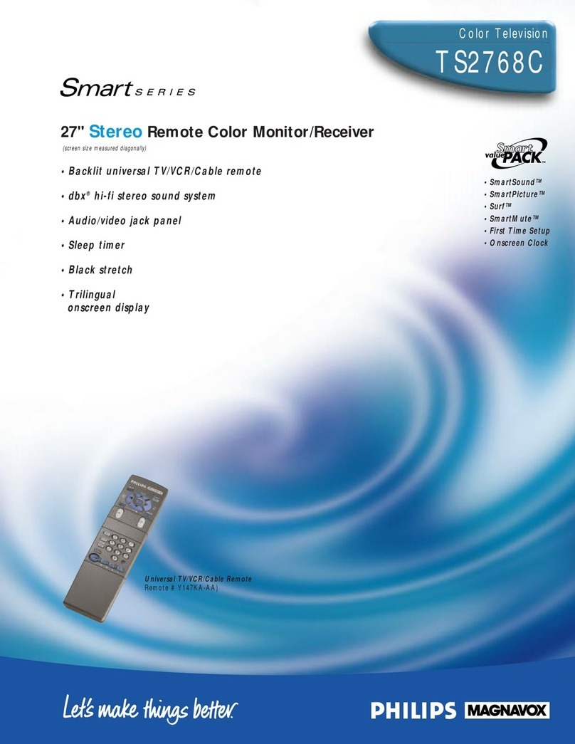 Philips COLOR TV 27 INCH TABLE TS2768C User manual
