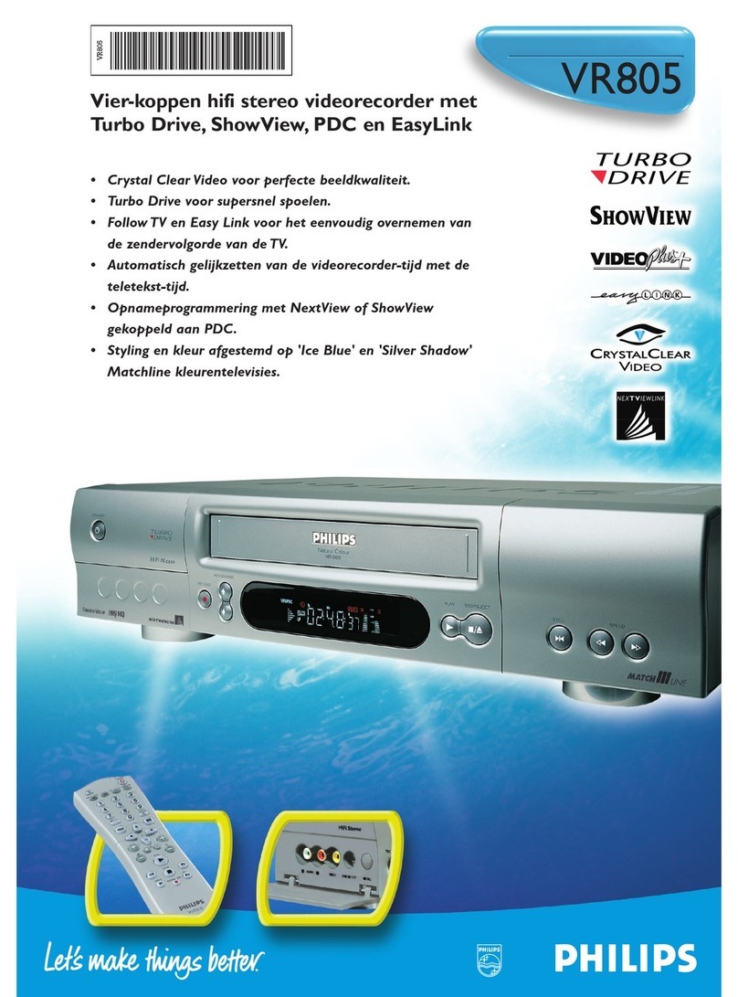 Philips VR805 User manual Philips VR805 User manual