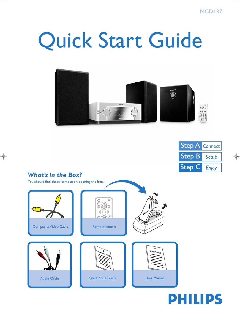 Philips MCD137 quick start guide