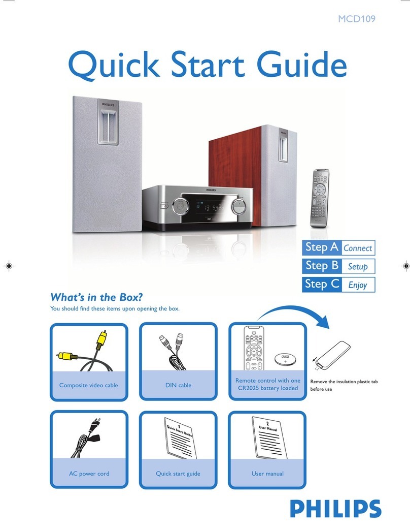 Philips MCD109 quick start guide