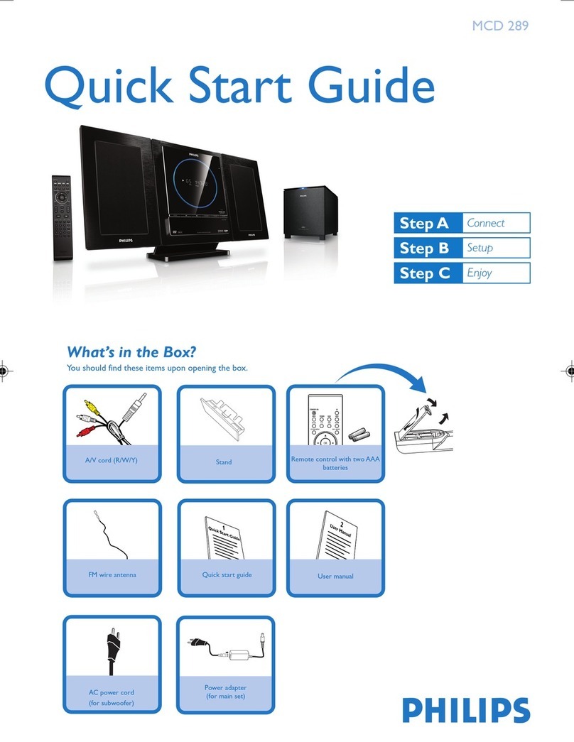Philips MCD 289/12 quick start guide