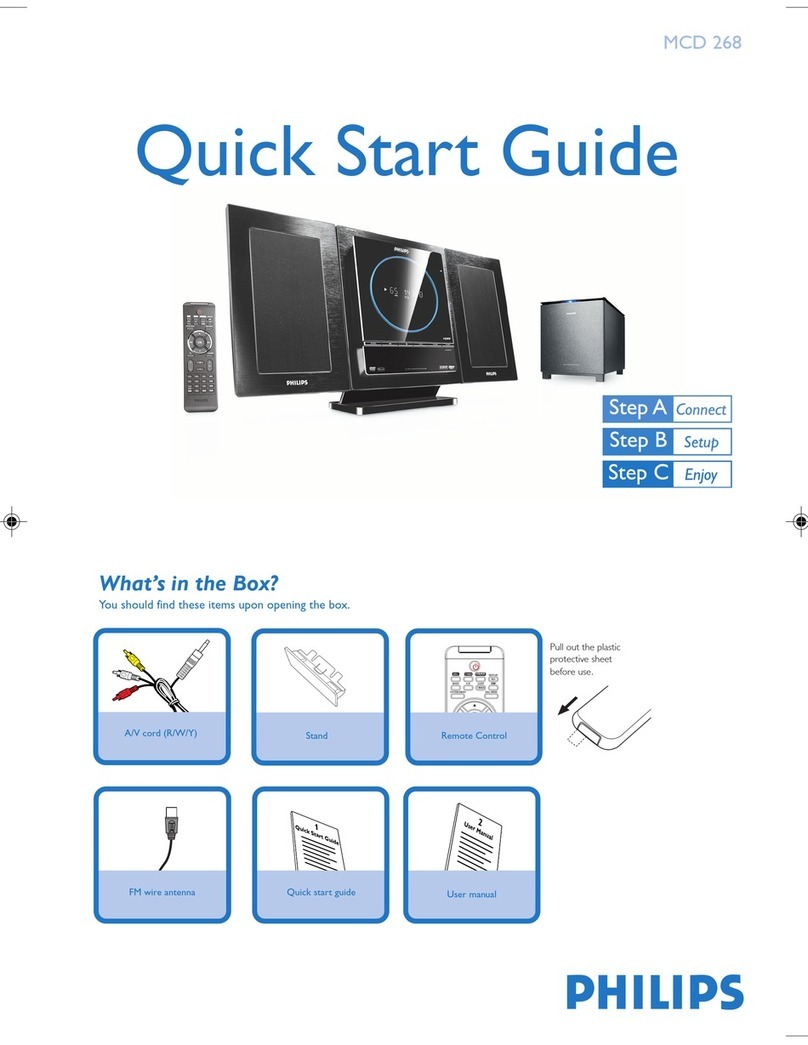 Philips MCD 268 quick start guide
