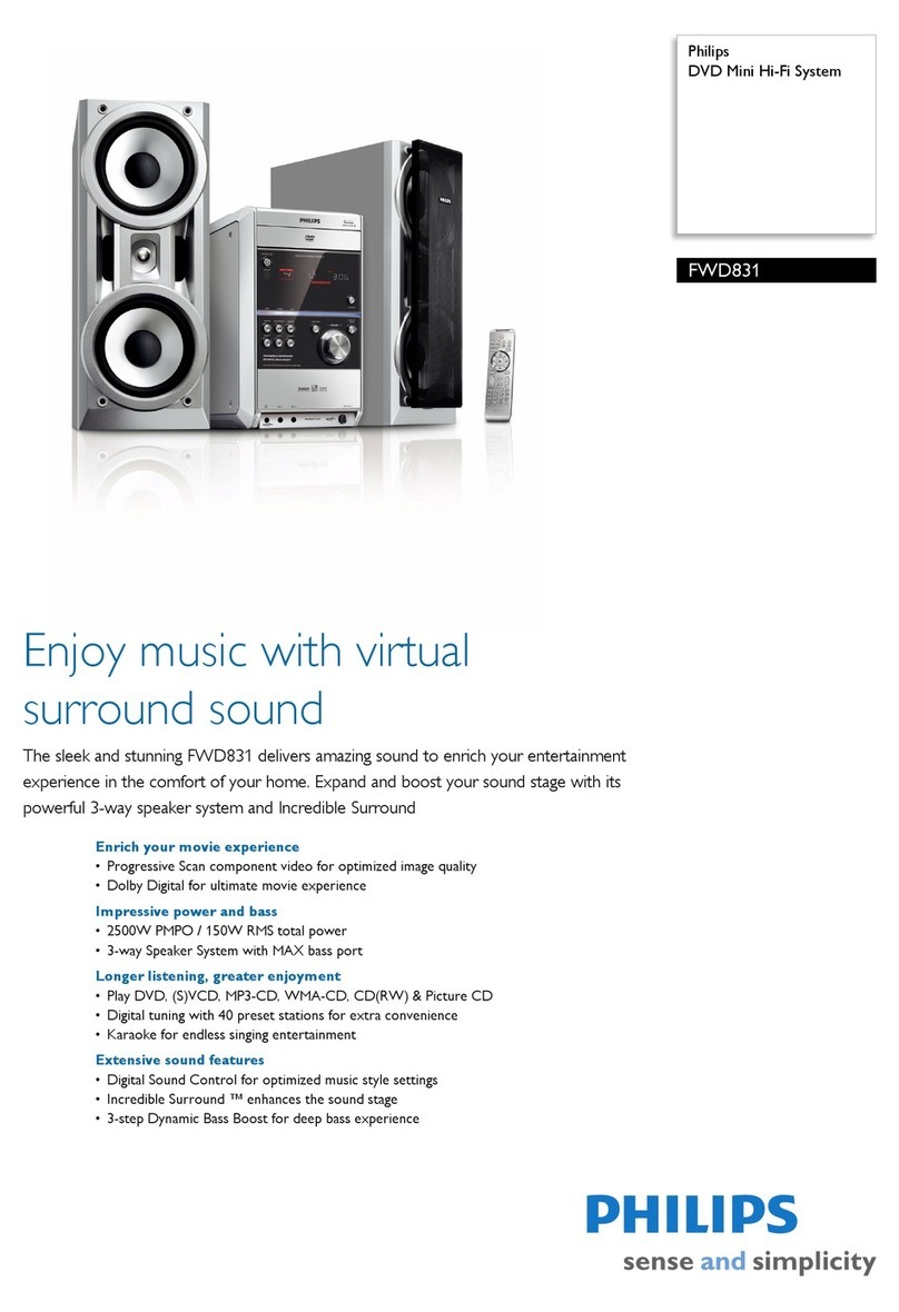 Philips FWD831 Specifications