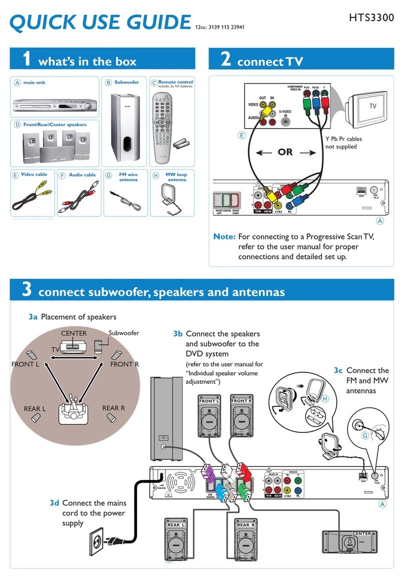 Philips HTS3300/55 Quick use guide