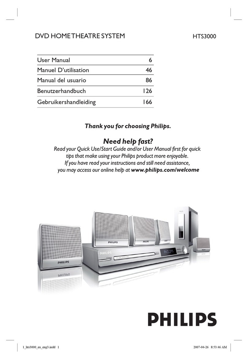 Philips HTS3000/12 User manual Philips HTS3000/12 User manual