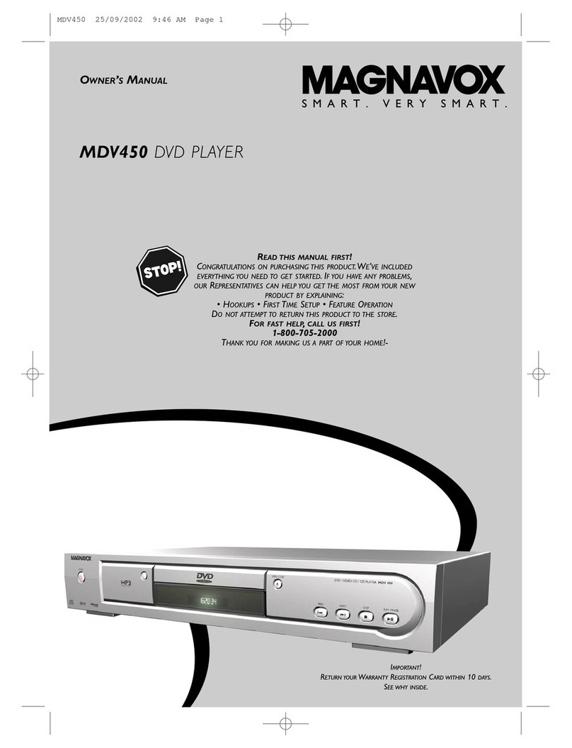 Magnavox MDV450 owner's manual