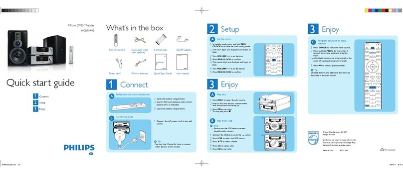 Philips MCD909/12 quick start guide