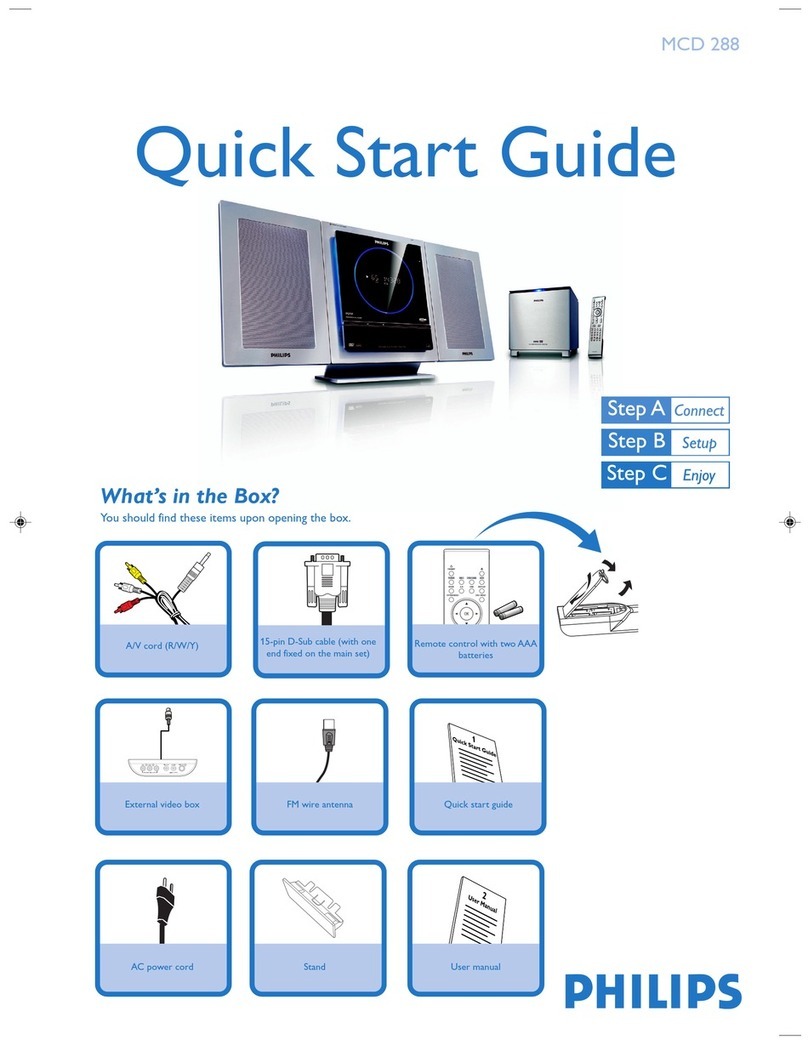 Philips MCD288/55 quick start guide