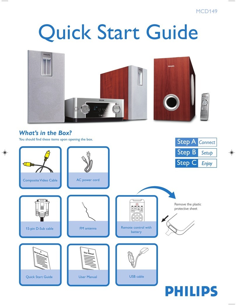 Philips MCD149/12 quick start guide