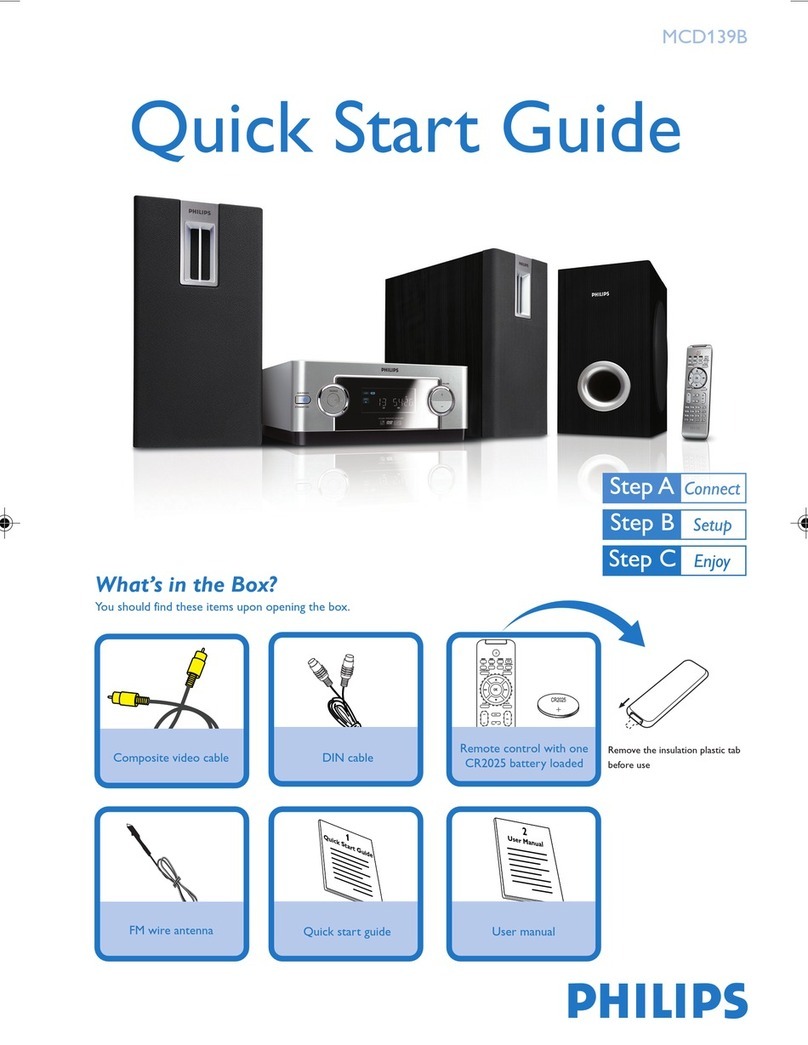 Philips MCD139B/37 quick start guide