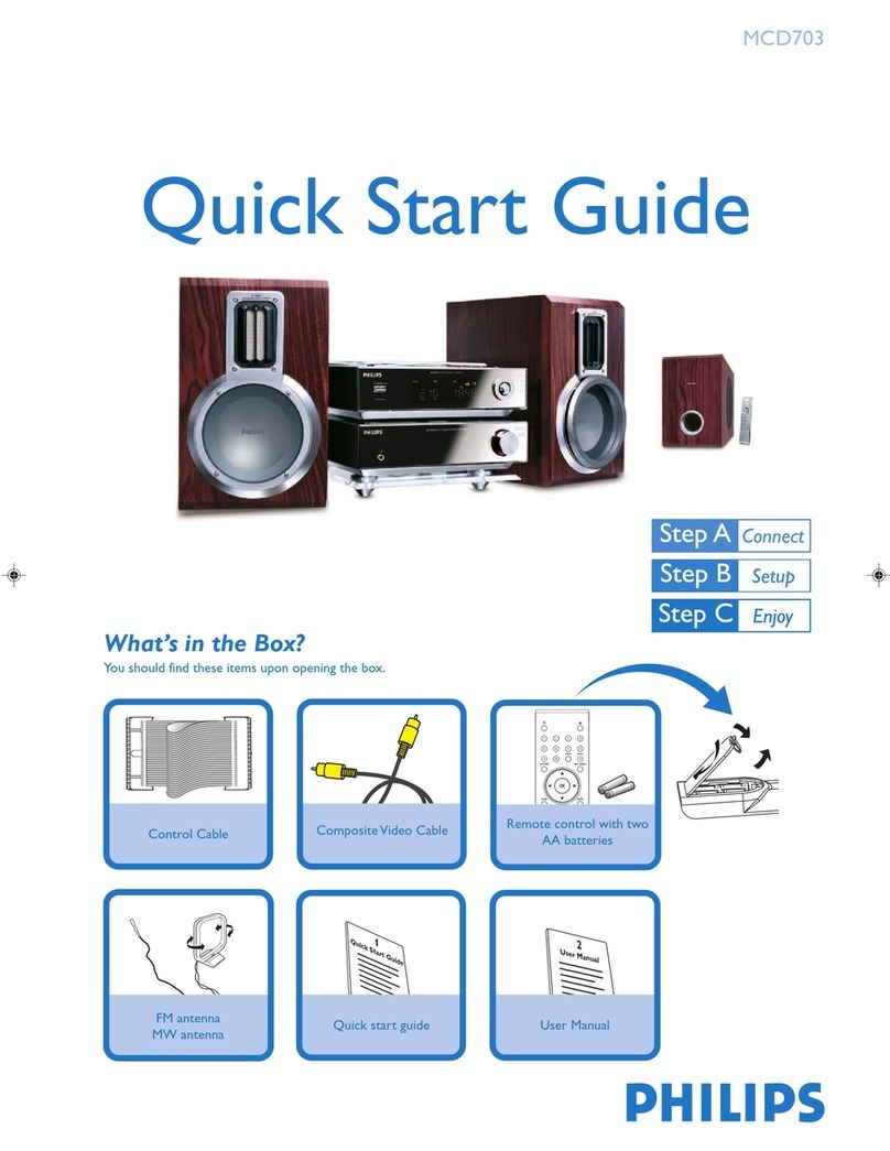Philips MCD703/55 quick start guide