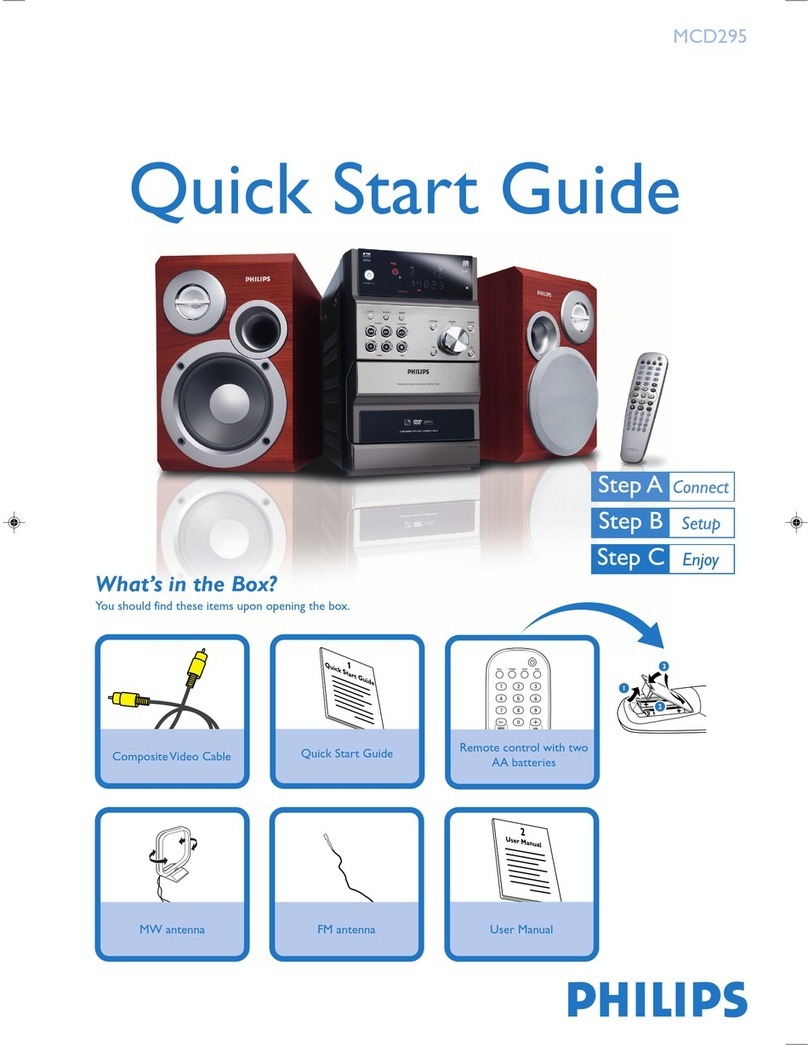 Philips MCD295/12 quick start guide