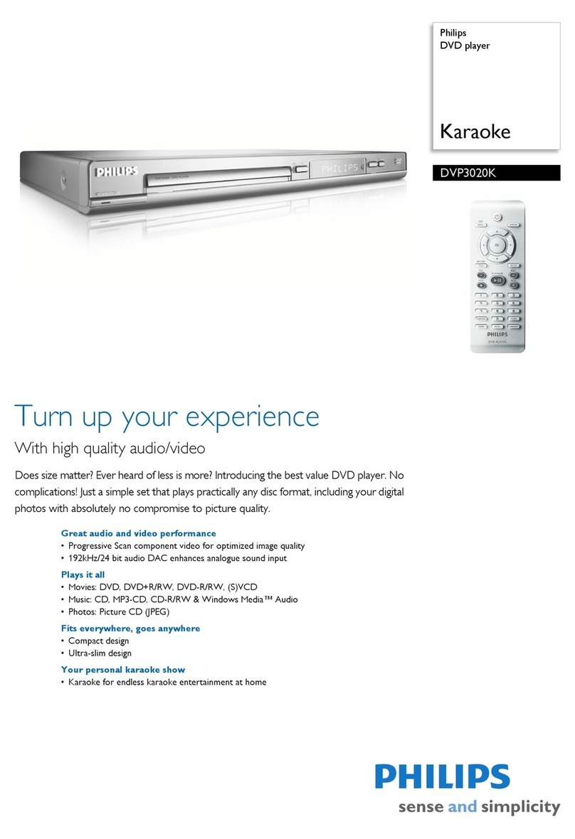 Philips DVP3020K/98 Specifications