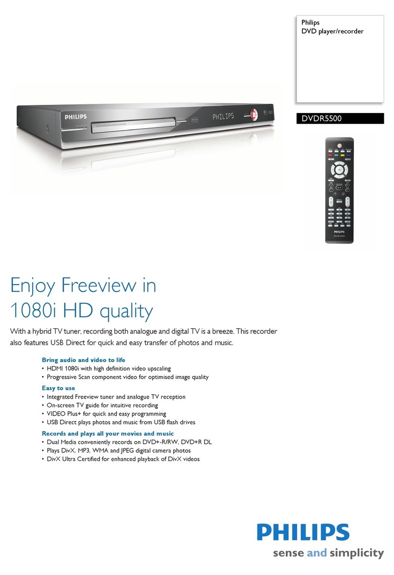 Philips DVDR5500 User manual