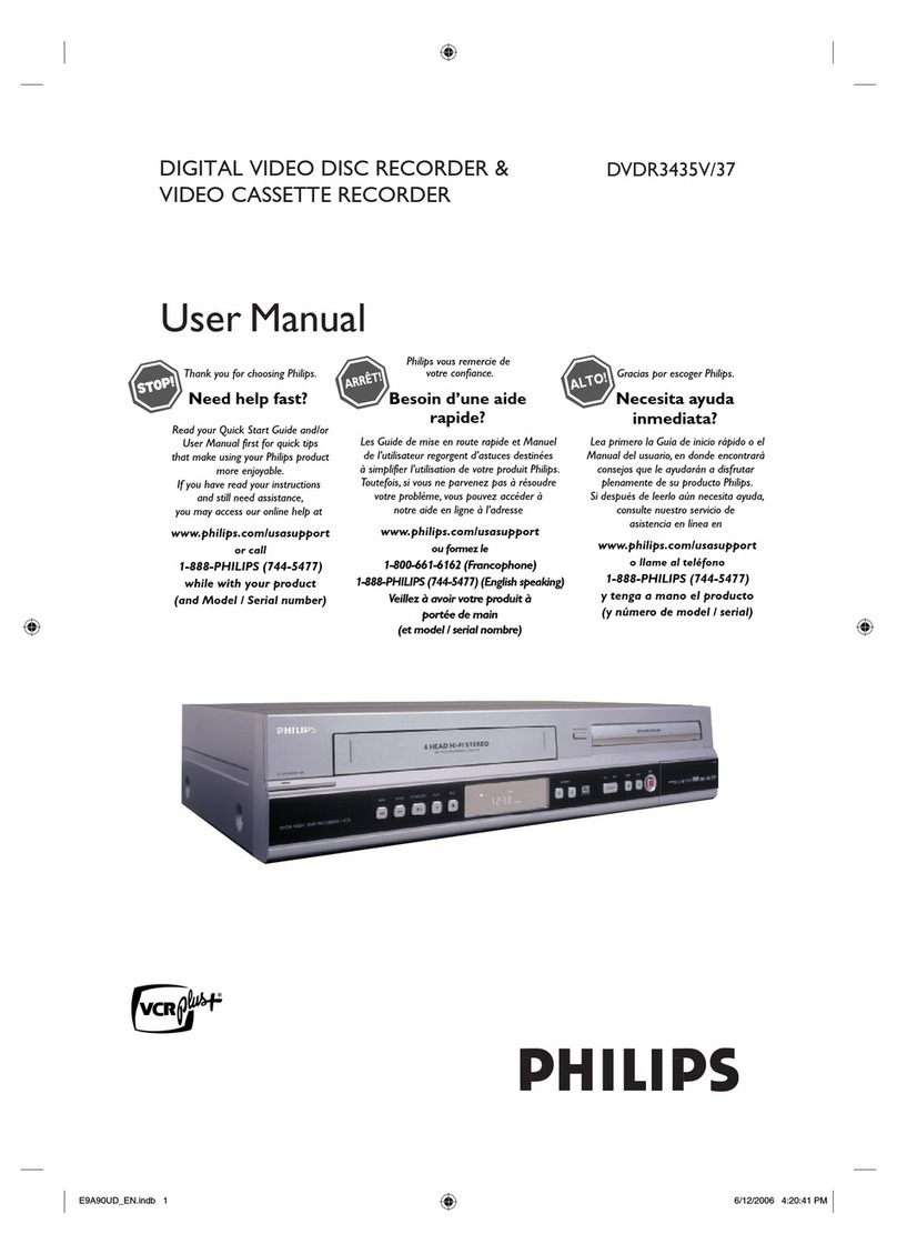 Philips DVDR3435V/37 user manual