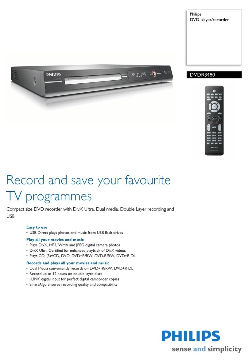 Philips DVDR3480 User manual