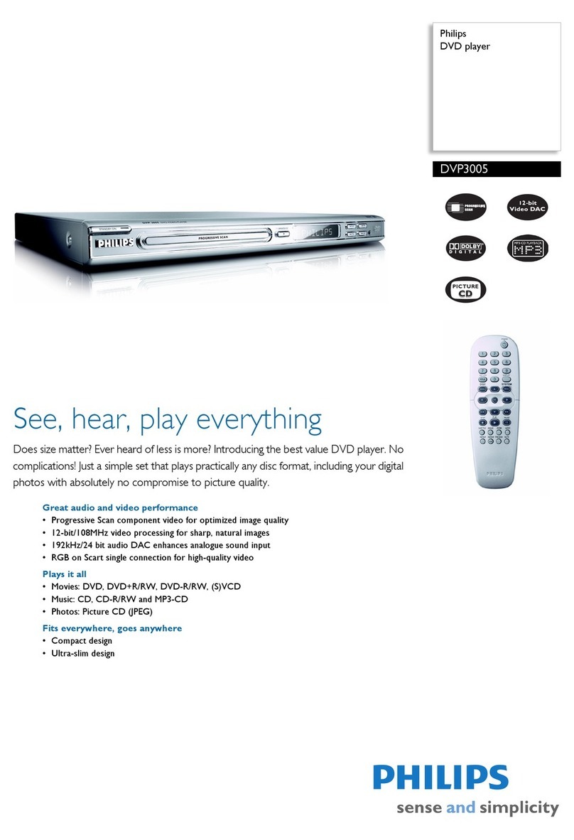 Philips DVP3005 Specifications