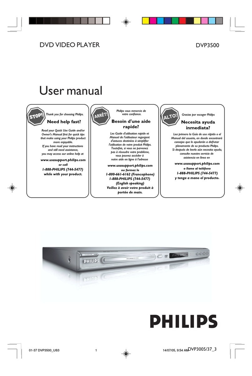 Philips DVP3005/37 user manual