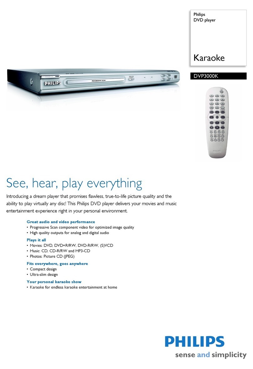 Philips DVP3000K/69 Specifications