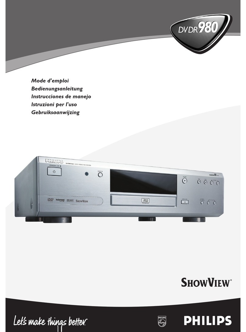 Philips DVDR980 owner's manual