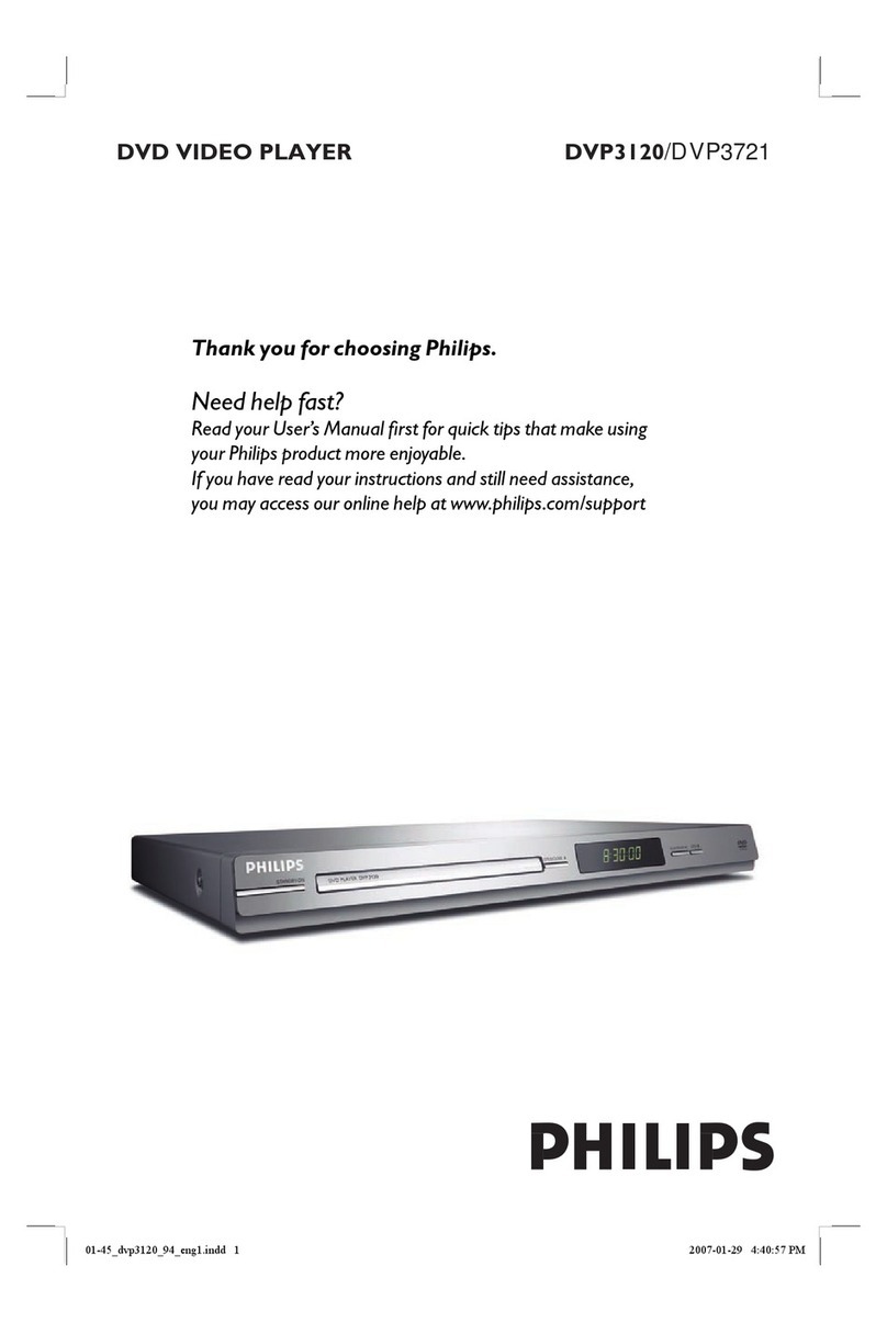 Philips DVP3721X User manual