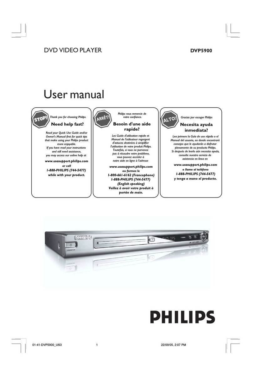 Philips DVP3500 user manual