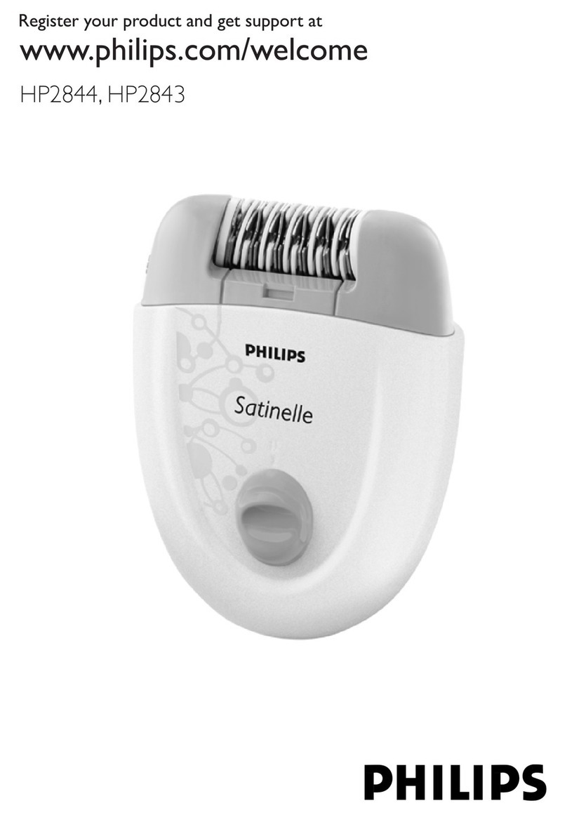 Philips Epilator HP2844 owner's manual