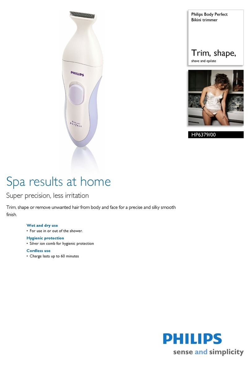 Philips Bikini Perfect HP6379 User manual Philips Bikini Perfect HP6379 User manual