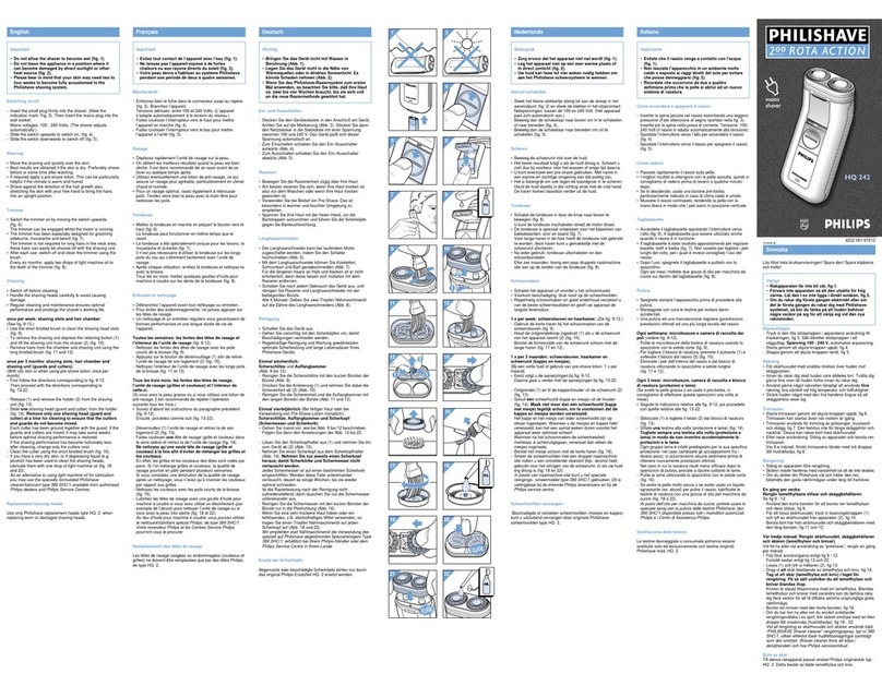 Philips HQ 242 user manual