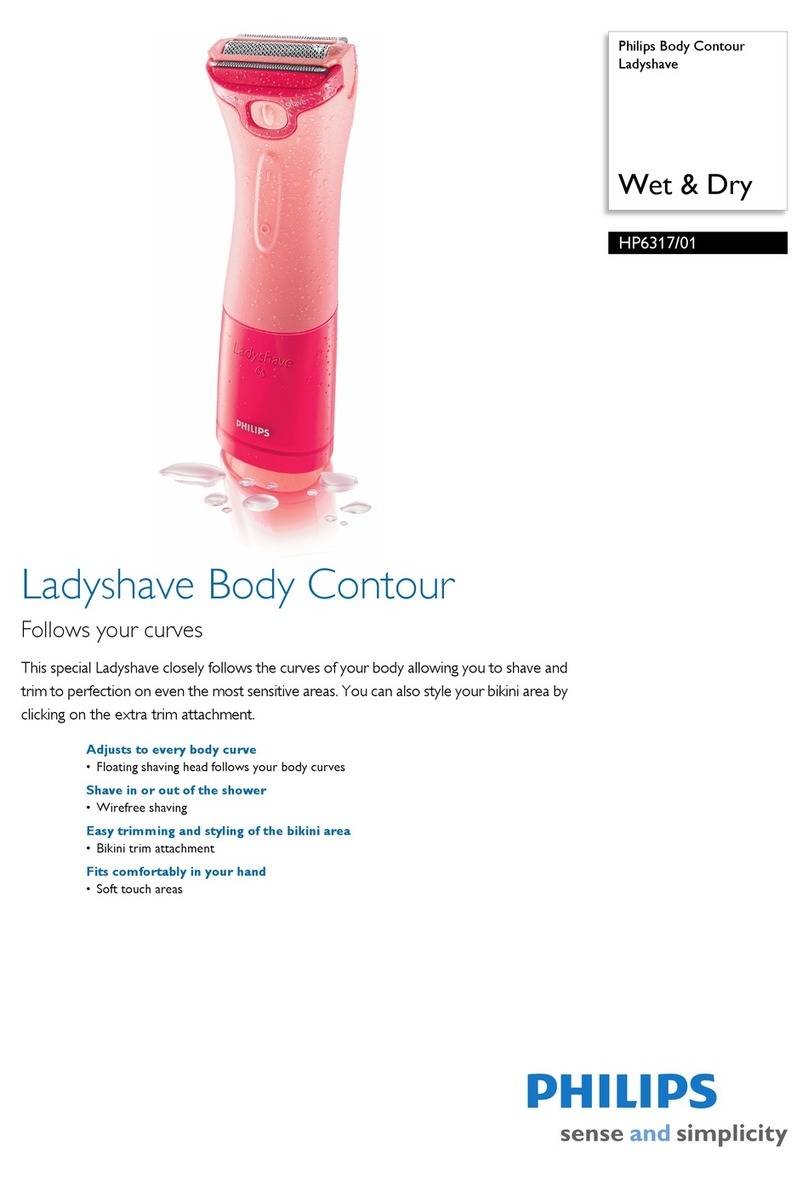 Philips ladyshave Body Contour HP6317/01 User manual