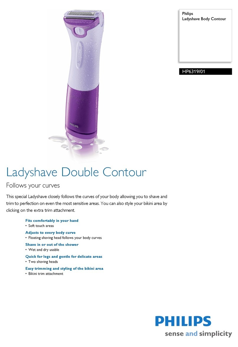 Philips Ladyshave Body Contour HP6319/01 Specifications