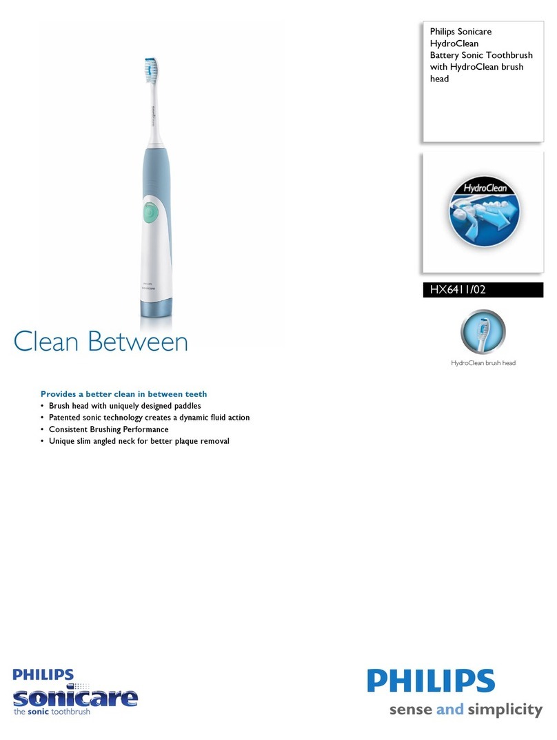 Philips HydroClean HX6411/02 Specification sheet
