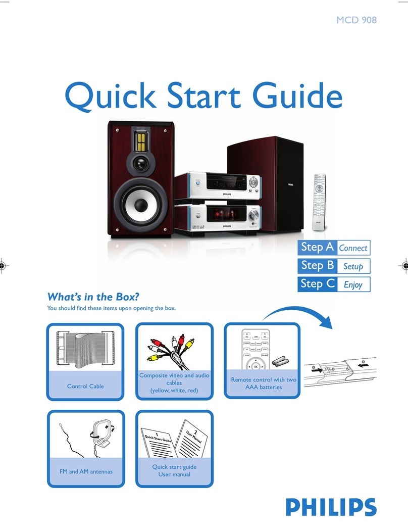Philips MCD 908 quick start guide