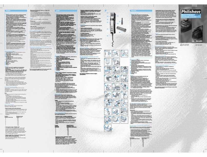 Philips Philishave T388 manual