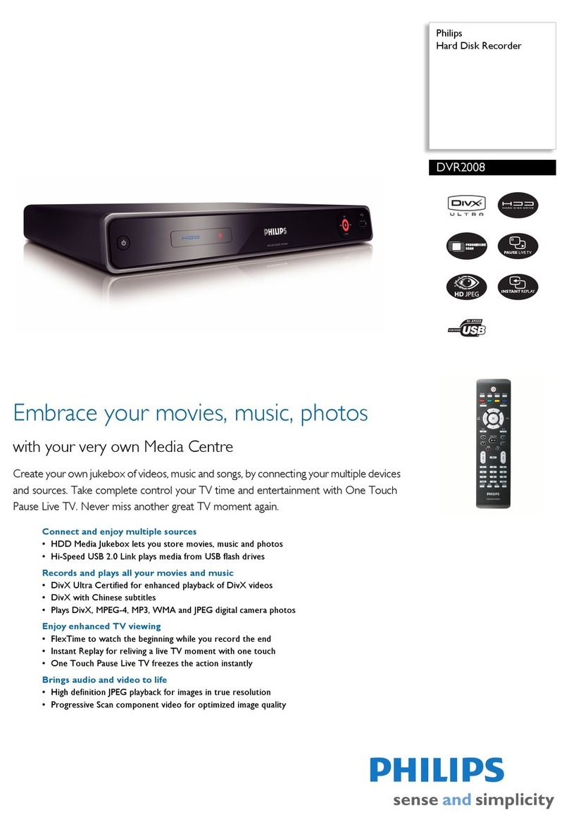 Philips DVR2008 Specifications