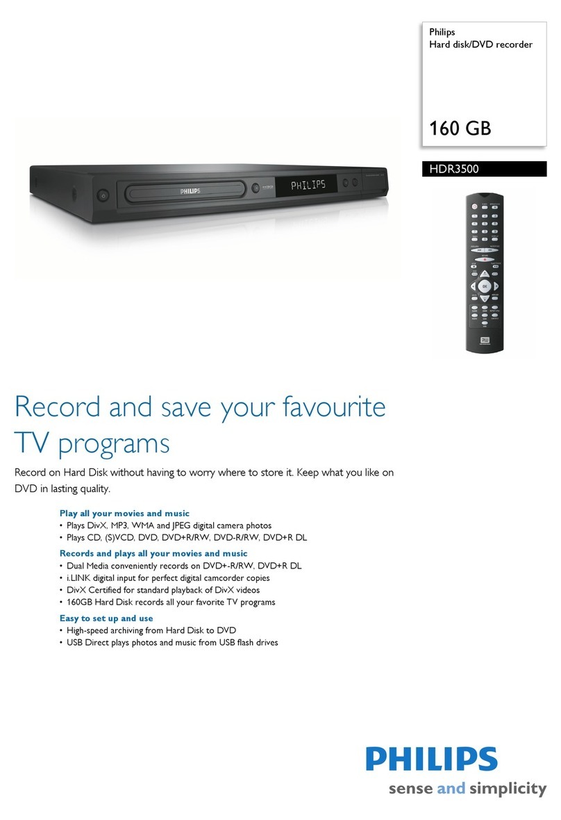Philips HDR3500 User manual