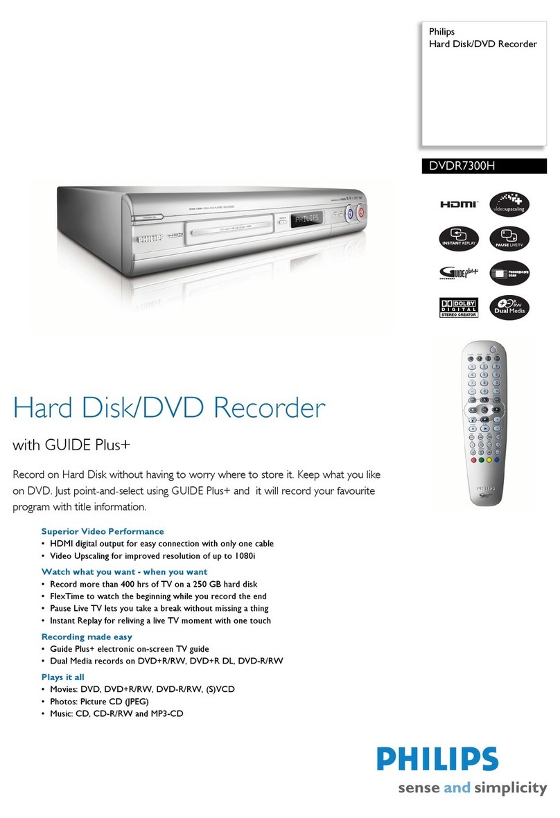 Philips DVDR7300H User manual