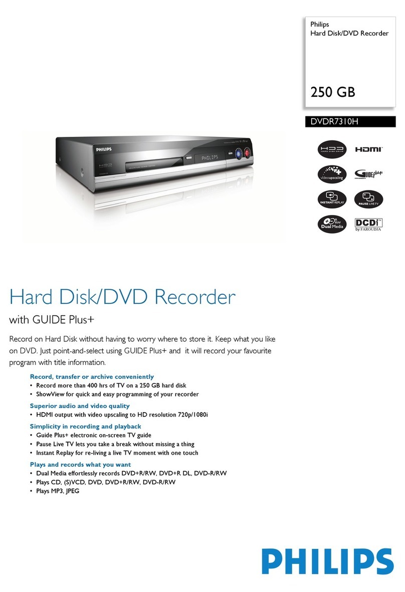 Philips DVDR7310H User manual