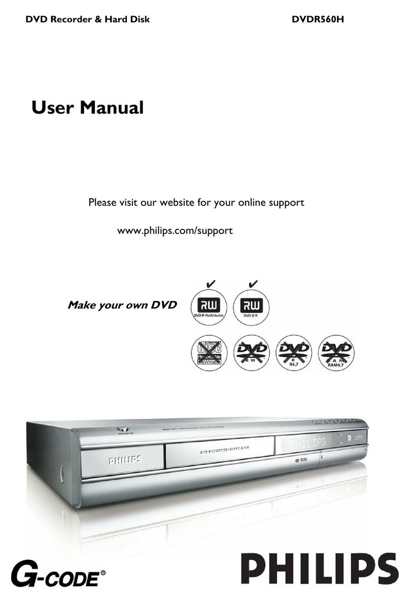 Philips DVDR560H User manual