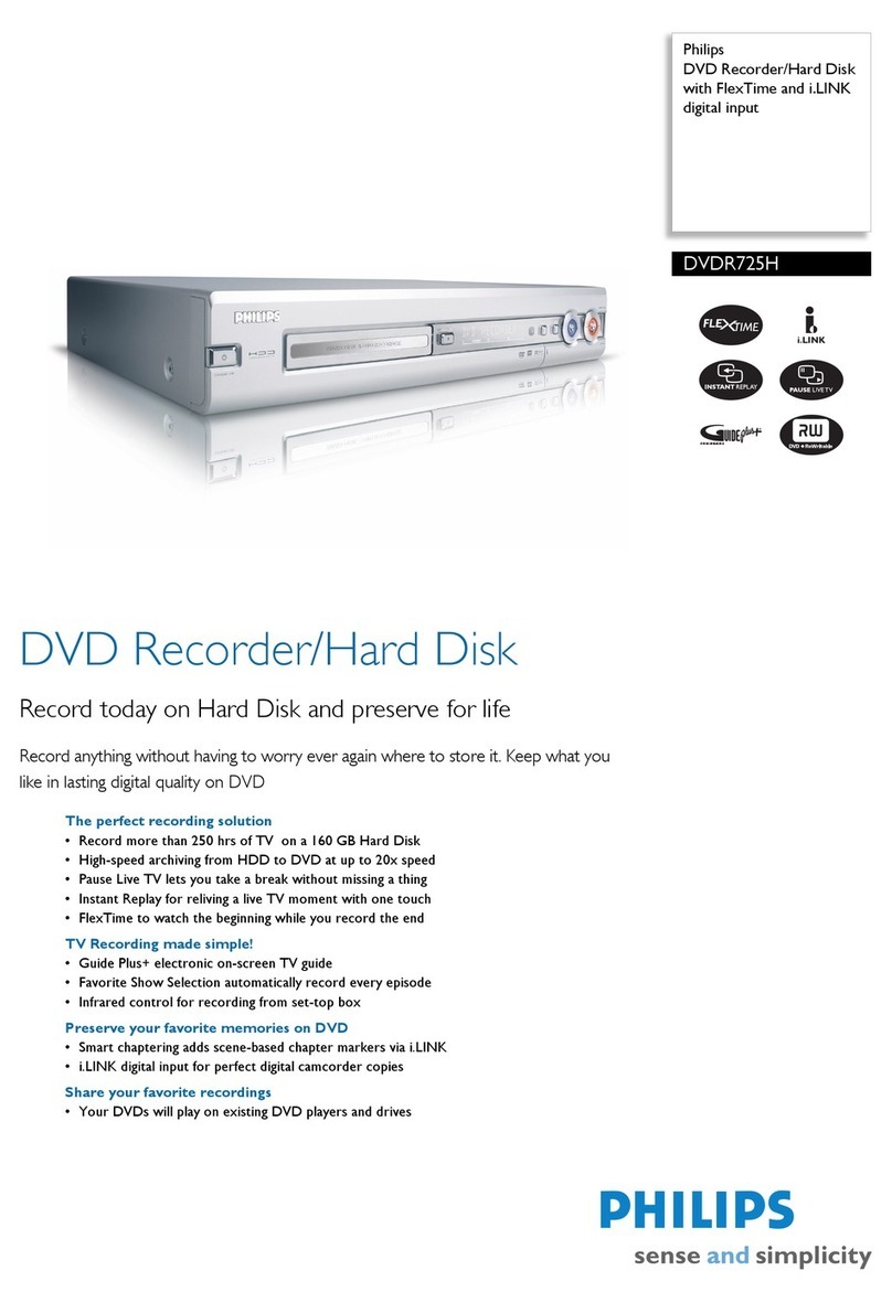 Philips DVDR725H User manual