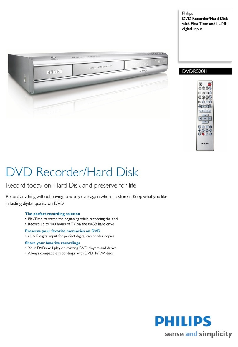 Philips DVDR520H/97 User manual