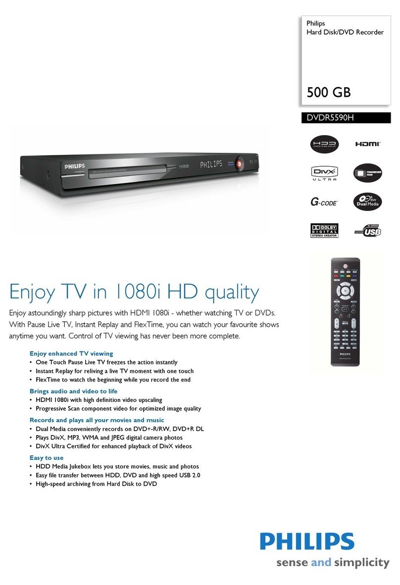 Philips DVDR5590H User manual