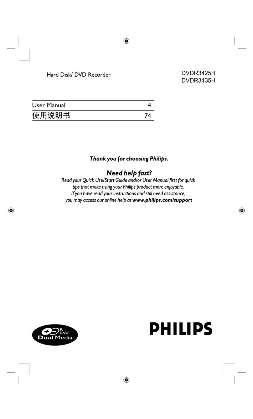 Philips DVDR3435H User manual