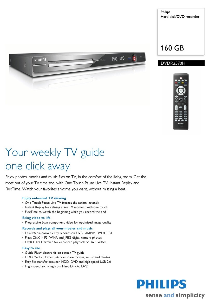 Philips DVDR3570H User manual