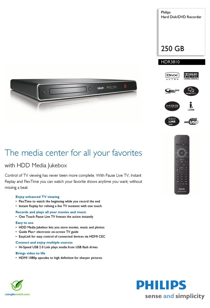 Philips HDR3810 User manual