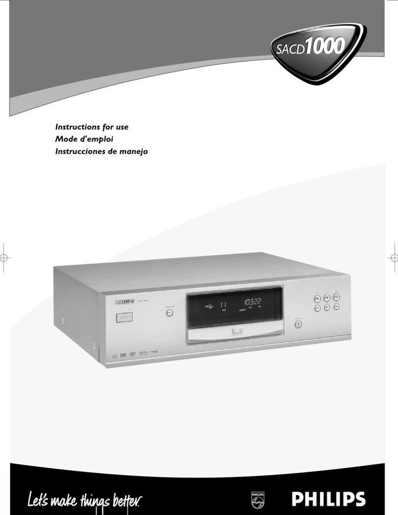 Philips SACD1000 User manual