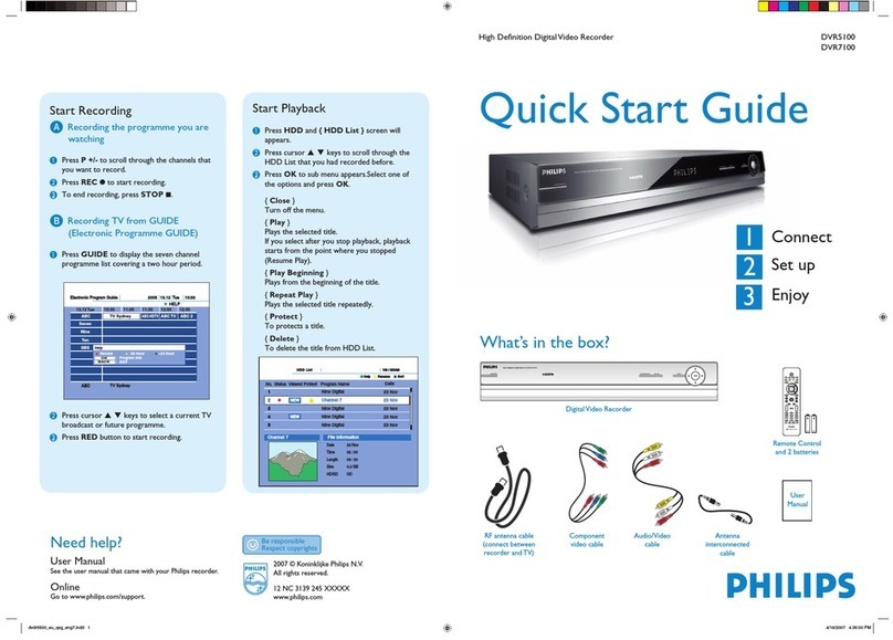 Philips DVR5100 User manual