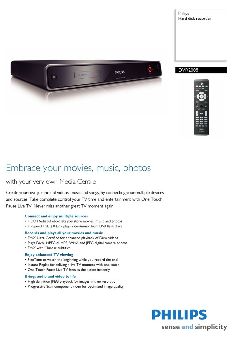 Philips DVR2008/97 Specifications